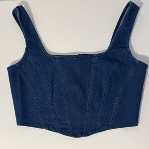Superdown Stretch Denim Corset